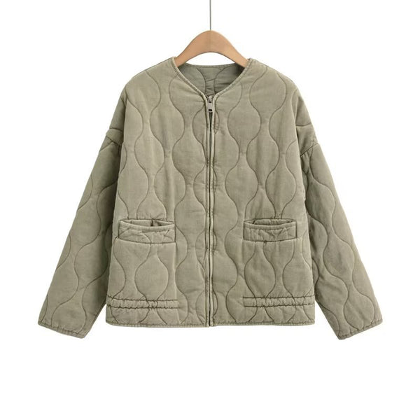 Women's Fashionable Casual Loose Cotton Padded Jacket