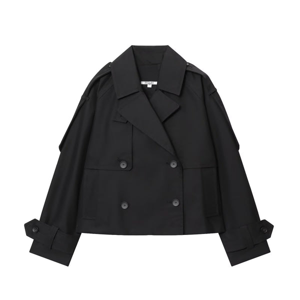 Instagram-style Chic Water-repellent Short Trench Coat