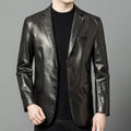 High-end Oil-Waxed Sheepskin Fashionable Casual Blazer