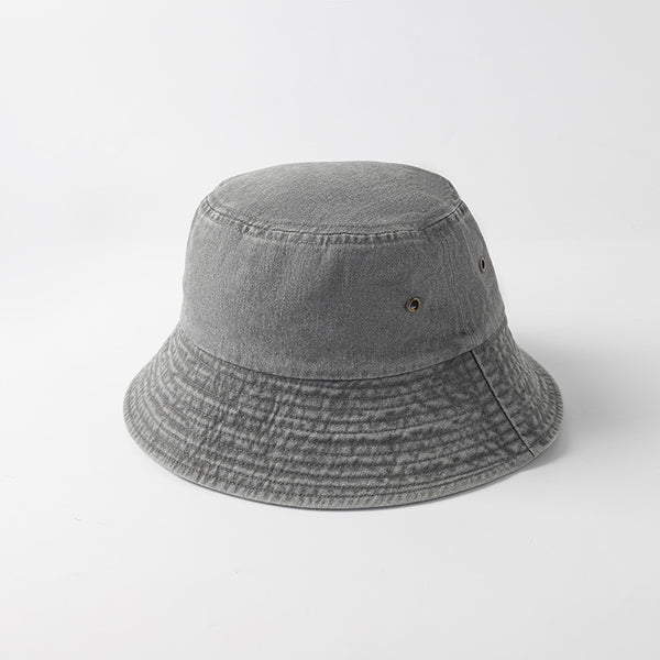 Personalized Distressed Simple Solid-Colored Bucket Hat