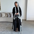 Summer New Sweet Lace Trim Polka Dot Printed Robe Cardigan With Headscarf