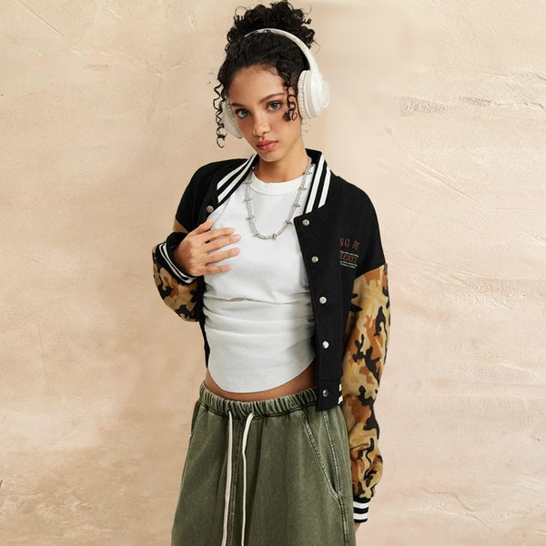 Outdoor Patchwork Color-blocked Sweatshirt Jacket For Women