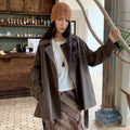 Womens Fashion Double-Breasted Lapel Mid-Length Trench Coat
