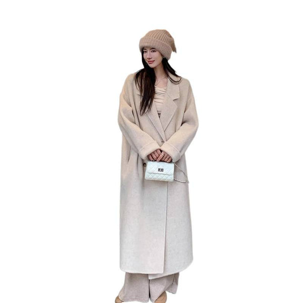 Womens Stylish Mid-length Slimming Wool Coat