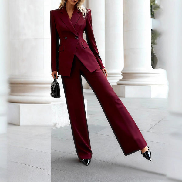Autumn Women's Suit Double-Breasted Long-Sleeve Coat