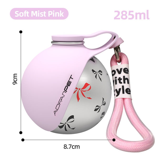 Creative Portable Outdoor Pet Stainless Steel Water Cup Small Dog Water Bottle Convenient Dog Drink Dispenser Puppy Travel Portable Water Bowl Pet Products