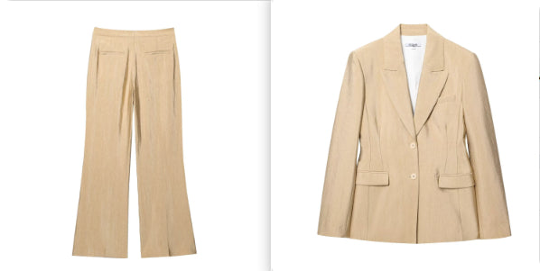 Two-piece Pants Set Casual Design Polyester
