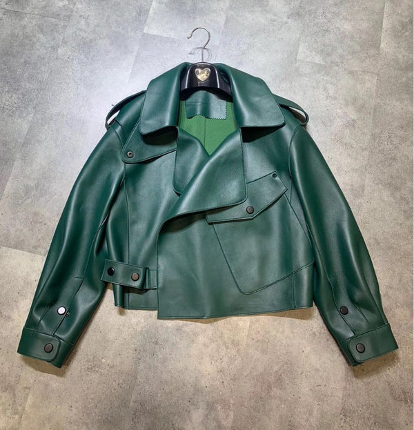 New Genuine Leather Clothes Women's Jacket Sheepskin Loose-fitting Short Coat