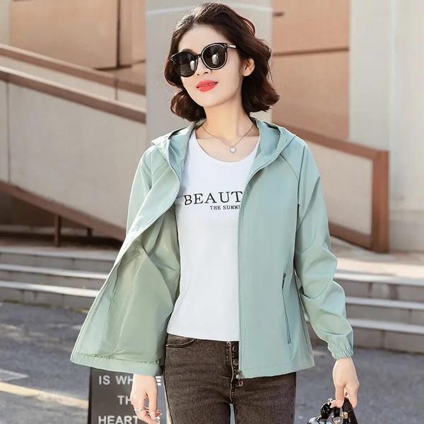 Women's Fashionable Loose Hooded Short Coat