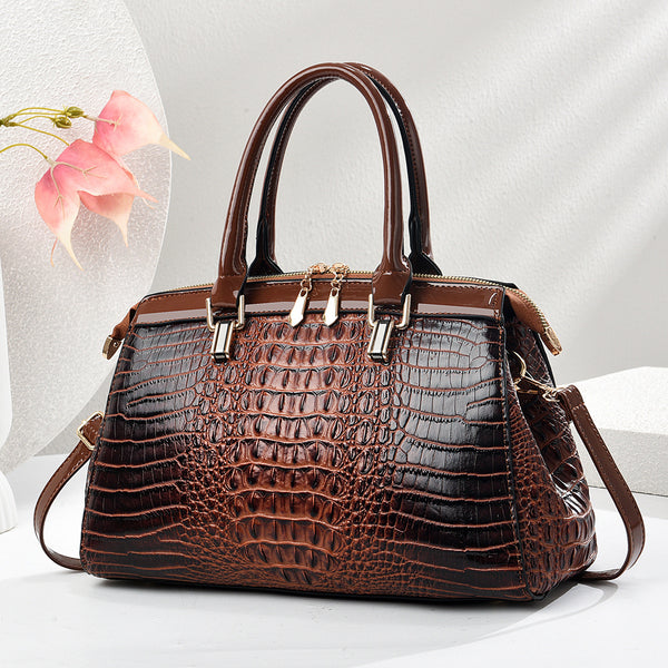 Patent Leather Large-Capacity Commuter Handbag European And American Style