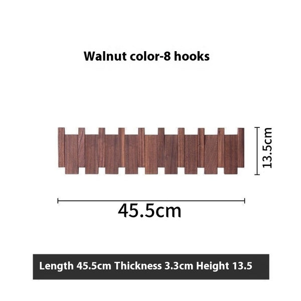 Wall Mounted Wood Coat Racks With 8 Hooks Art Entry Door Porch Hanging Hook Piano Key Shaped Clothes Hook Home Decor