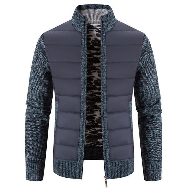 Men's Cardigan Sweater Stand Collar Sweater Coat