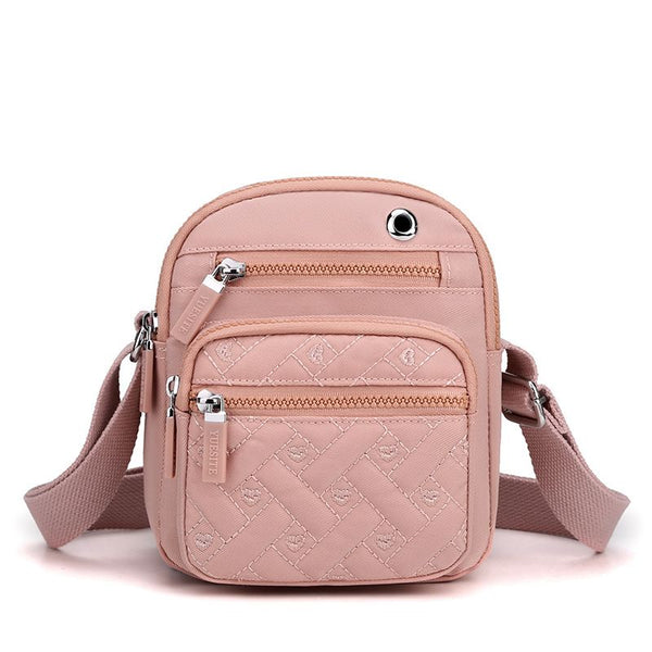 Solid Color Minimalism Crossbody Nylon Canvas Bag