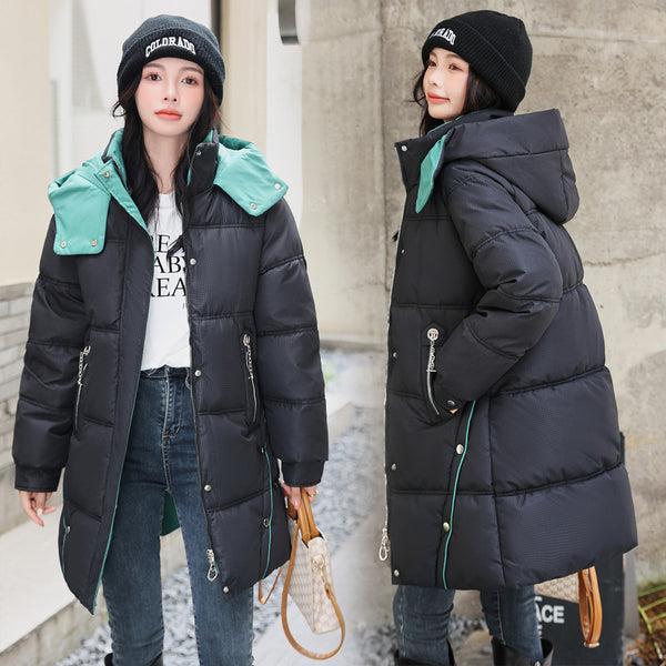 Winter Loose Down Cotton-padded Coat Women's Coat Mid-length Thickened