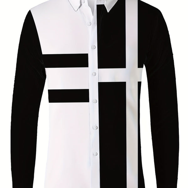 Black And White Patterned 3D-printed Shirt None