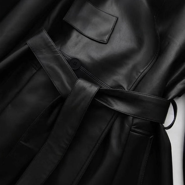 Women's Loose Faux Leather Short Coat