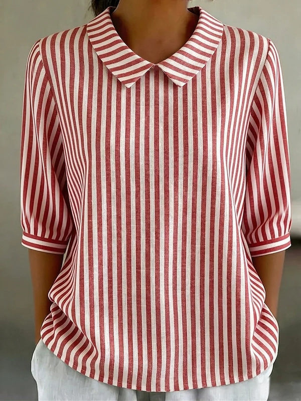 Printed Artistic And Fashionable Versatile Crew-neck Pullover Top