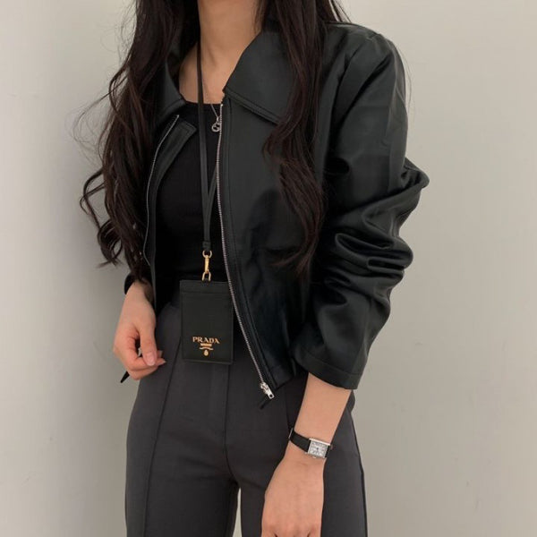 Women's Cool Autumn New Motorcycle Leather Jacket