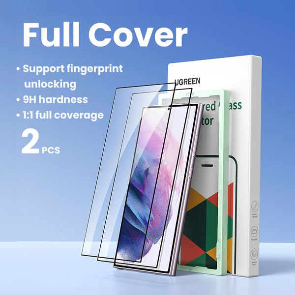 UGREEN  2PCS Screen Protector for Samsung Galaxy S25 Ultra Glass Film for Samsung S24 S25 Ultra S24Ultra Protective Films HD
