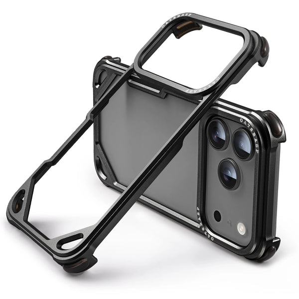 Oatsbasf Metal Phone Case for iPhone 17 Pro/Pro Max/17 Air Case Minimalist Wireless Charging Ultra-thin Bumper Protecitve Case