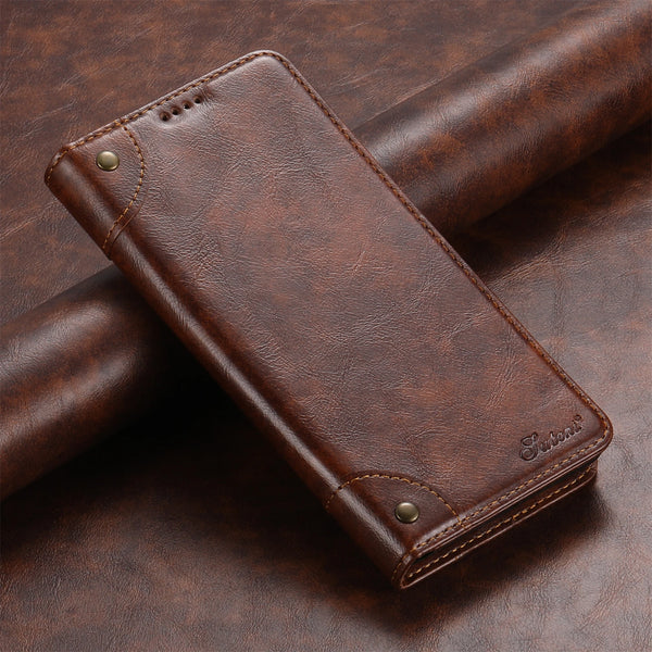 SUTENI Phone Case Faux Leather Card Holder Stand Wallet Magnet Flip Cover For Galaxy S26 Ultra S25 Plus S24 S23 S22 Note20