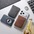 SUTENI Mobile Phone Wallet Stand Magnet Flip Pocket Card Storage Luxury Faux Leather Bottle Opener Bag Wallet Card Holder