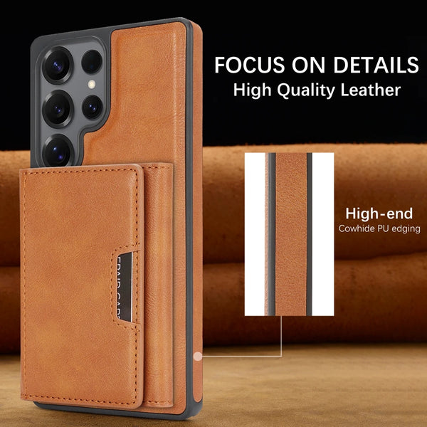2 in 1 Magnetic Leather Case for Samsung Galaxy S25 Ultra S24 Plus S23 + S25U Wireless Charging 7 Card Slots Holder Phone Cover