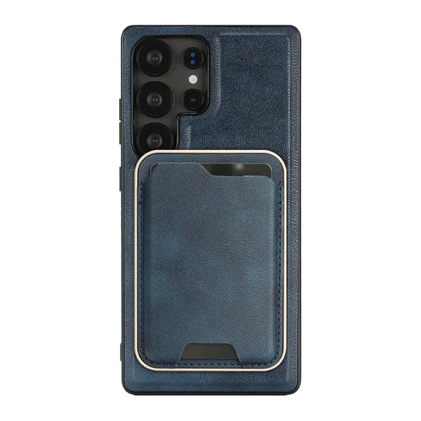 2 in 1 Magnetic Leather Case for Samsung S25 Ultra Edge S24 Plug 23 S25Ultra S25U S24U S23U 5G Thin Cards Slots Bag Phone Cover