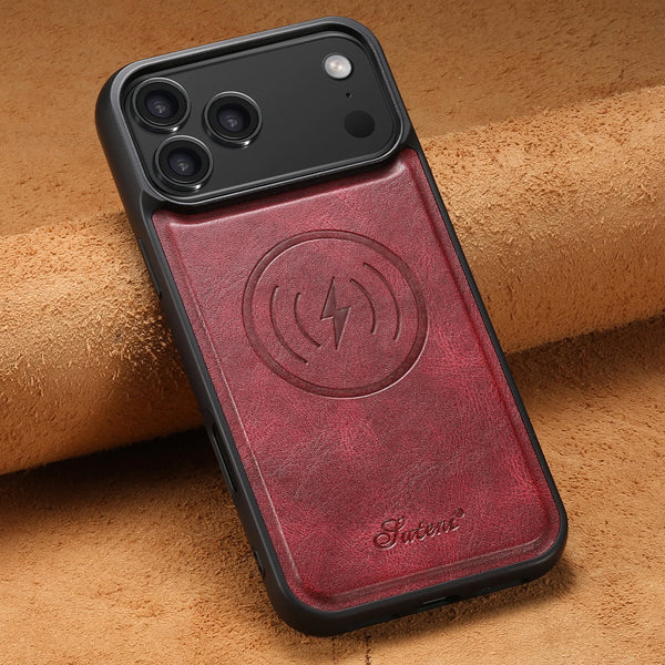 SUTENI Luxury Faux Leather Oil Wax Phone Case For iPhone 17 Pro Max 16 Plus 15 14 13 12