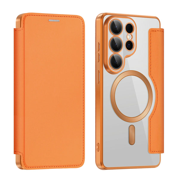 Leather Flip Case for Samsung Galaxy S26 S25 S24 S22 S23 Fe Plus Ultra S25U Card Holder Magnetic Camera Protection Phone Cover