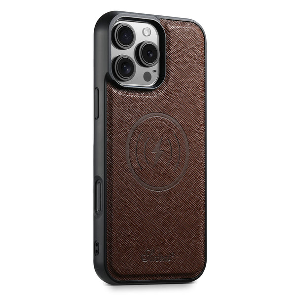 SUTENI Wireless Charging Phone Case Luxury PU Leather Magnet For iPhone 17 Pro Max 16 Plus 15 14 13 12