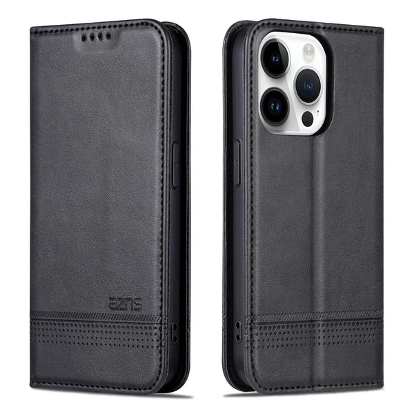 Leather Flip Case for iphone 17 Promax 17 Air 16 Plus 15 Pro max 14 13 12  Kickstand Cards Cash Slots Holder Wallet Phone Case