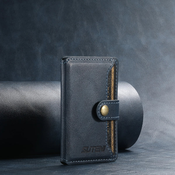 SUTENI Magnetic phone case Card holder Wallet Luxury PU leather black/brown/blue/purple