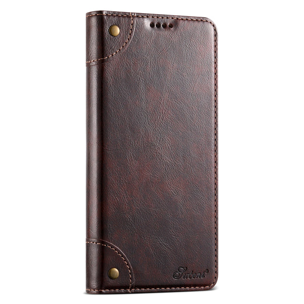SUTENI Phone Case Faux Leather Card Holder Stand Wallet Magnet Flip Cover For Galaxy S26 Ultra S25 Plus S24 S23 S22 Note20