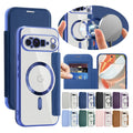 PU Leather Flip Case for Google Pixel 7A 8A 9 10 Pro 9A XL Magnetic Wallet Case Cards Slot Holder Wireless Charging Phone Cover