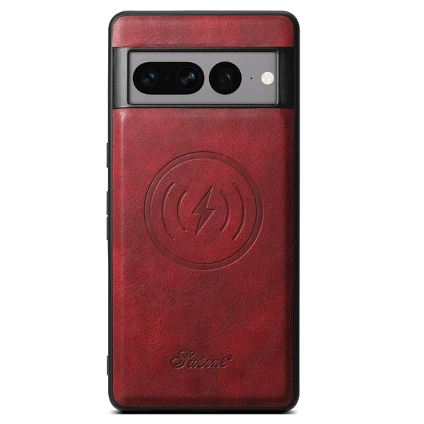 SUTENI Luxury Faux Leather Delicate Hand Feel Phone Case Magnet Wireless Charging For Google Pixel 9XL 8Pro 7A 6