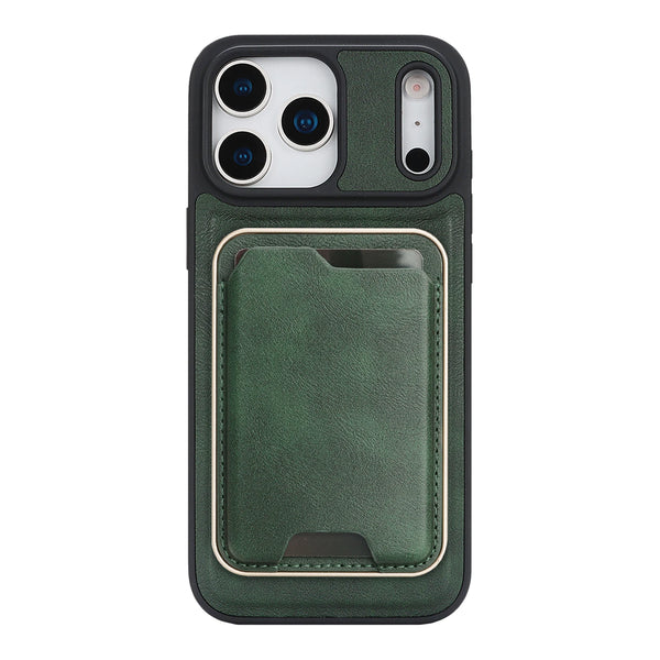 MagSafe Leather Case for IPhone 17 Air 16 Promax 15 Pro Max 14 Plus 13 PM 12 Magnetic Cards Holder Slots 2 IN 1 Phone Case