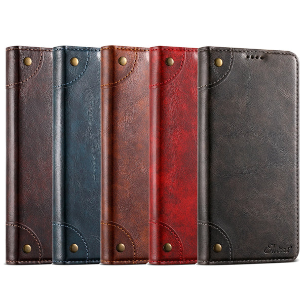 SUTENI Leather Wallet Magnetic Card Holder Flip Cover Phone Case For iPhone 16 Pro Max 15 Plus 14 13 12 11 XS XR X  8 7 Plus