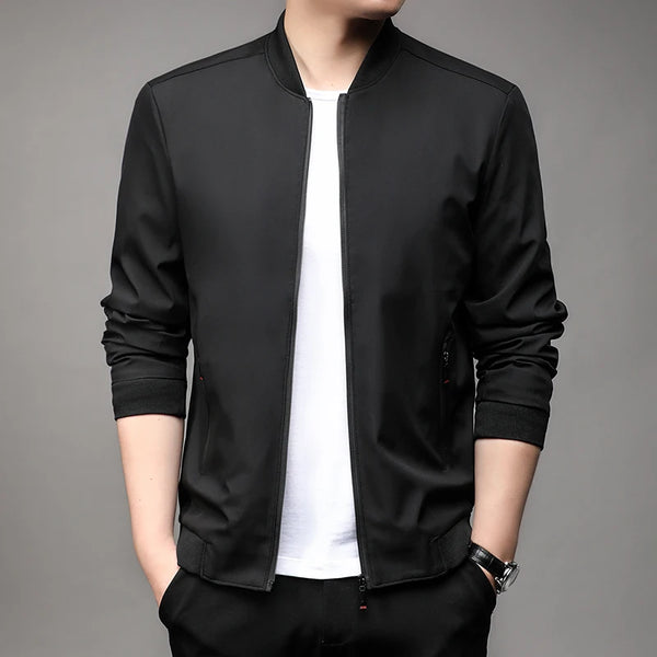 Men's High-Quality Fashion Spring Baseball Collar Business Casual Jacket Handsome Youth Coat Dad Jacket M-5XL