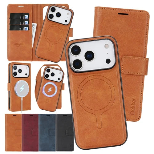 2in1 Leather Wallet magnetic Flip back Case For iPhone 17 Promax Air 16 Pro Max 15 Plus 14 13 12 For Samsung Galaxy S25 S26 Ultra S24 Plus S23 S24 for Google Pixel 9 10 Pro XL 9A10A 9Pro 10Pro XL
