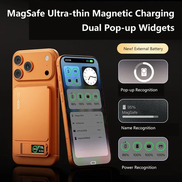 OnePlus 10000mAh Wireless Magnetic Power Bank Portable Slim External Battery 20W Fast Charging For iPhone 12-17 iWatch Airpod