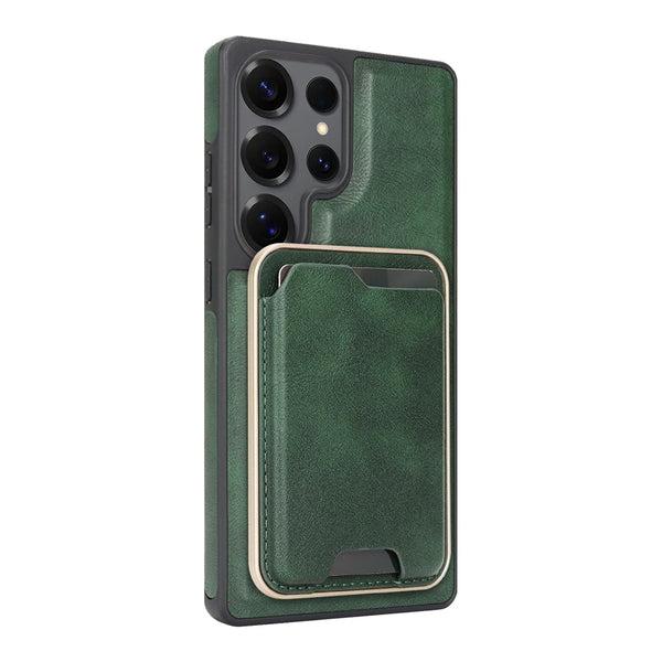 2 IN 1 Leather Phone Case for Samsung Galaxy S25 Ultra S24 Plus S23 + S25U Magnetic Ultra Thin Cards Holder Slots Phone Cover