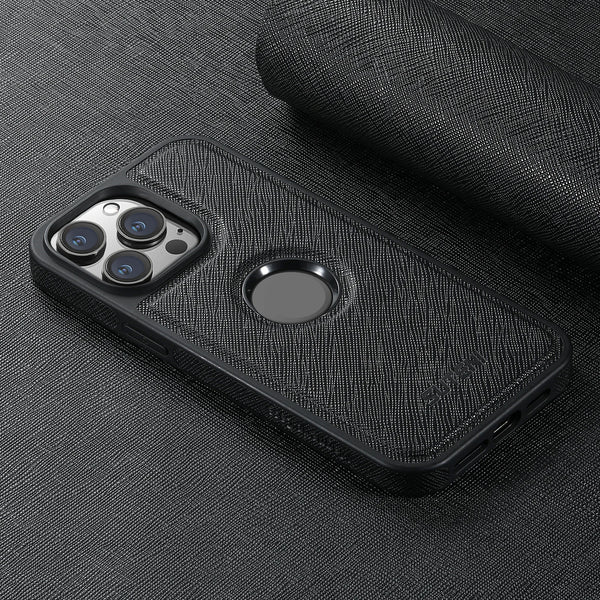SUTENI Luxury Faux Leather Magnet Wireless Charging Phone Case For iPhone 16 Pro Max 15 Plus 14 13 12