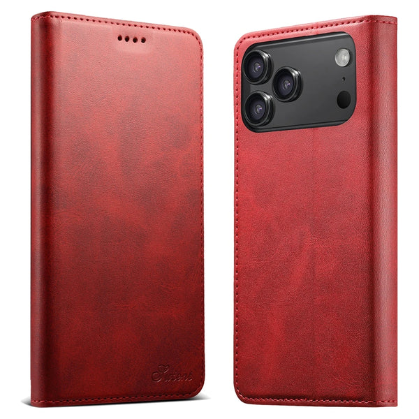 Flip Leather Wallet Case For iPhone 17 Promax Air 16 16e Pro max 15 Plus 14 13 12 Shockproof Card Slots Kickstand Phone Cover