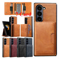 2 in 1 Case for Samsung Galaxy Z Fold 7 6 5 4 3 Fold7 Fold6 Fold5 Fold4 Magnetic Wireless Charging 7 Card Slots Phone Cover