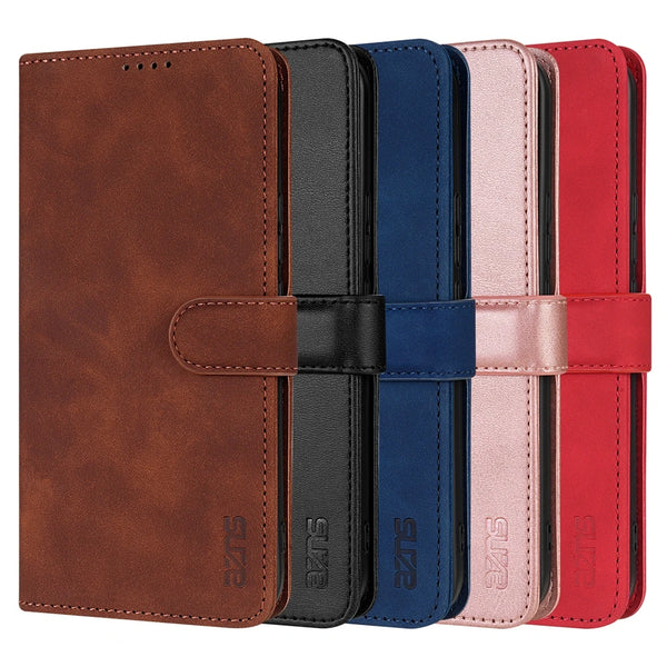 Flip Wallet Case For Samsung Galaxy S25 Ultra S24 Fe S23 Plus S22 S25U Leather Cash Cards Slots Magnetic Closure Phone Cover