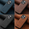 SUTENI PU Leather Compatible Wireless Charging Case Luxury Phone Case for Men For iPhone 12 13 14 15 Plus 16 Pro Max