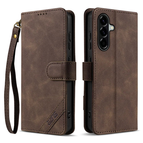 Flip Leather Case for Samsung A05s A15 A35 A55 A06 A16 A26 A36 A56 A07 A17 A37 A57 4G 5G Card Slots Phone Cover With Hand Strap