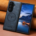 SUTENI Frosted Feel Faux Leather Magnet Wireless Charging Phone Case For Samsung Galaxy Z Fold 7 6