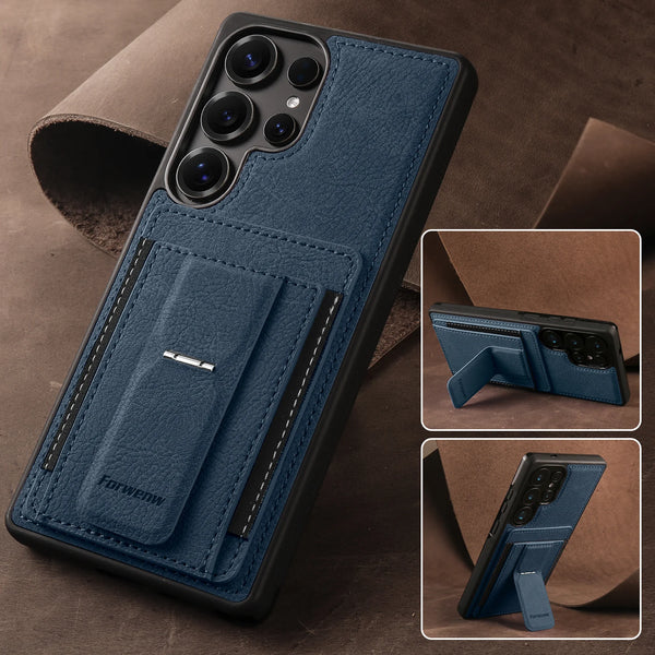Card Slots Phone Case for Samsung Galaxy S26 Ultra S25 Plus S24 S23 S22 Fe S26U S25U Kickstand Card Holder Phone Back Cover